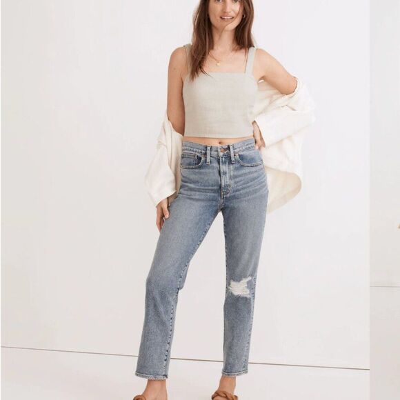 Madewell NF764 The Tall Girljean in Berryton Wash: Distressed NWT size 23 Tall - Picture 1 of 16